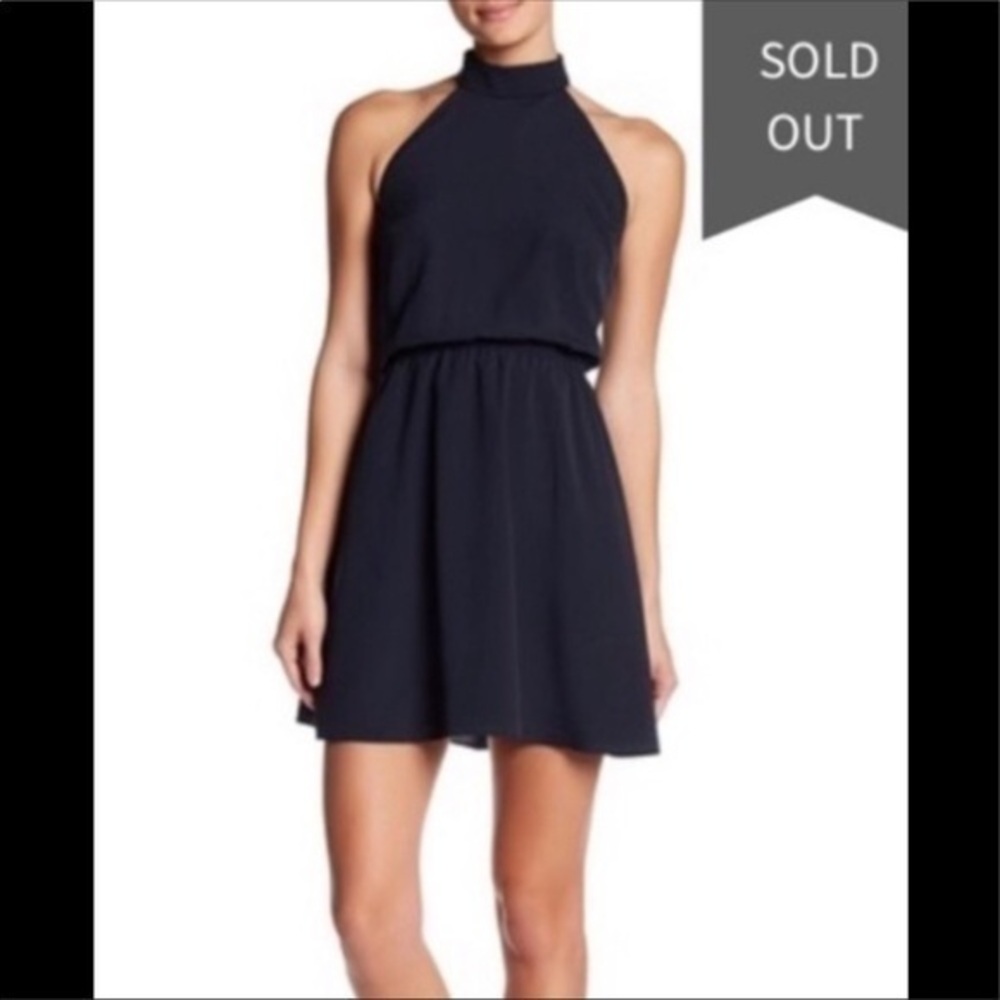 HAUTE HIPPIE HALYER DRESS NAVY